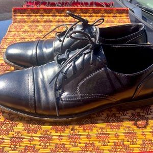 MENS SHOES SOFT STAGS Dean KENTECH COMFORT BLACK LEATHER DRESS Shoes Size 8.5M